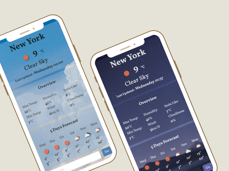 Weather App project preview